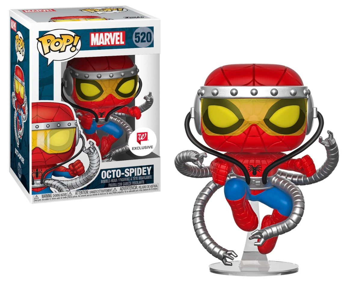 Funko Pop! Octo-Spidey #520 Marvel Spider-Man Comics Vinyl Figure Walgreens + PoP Protector