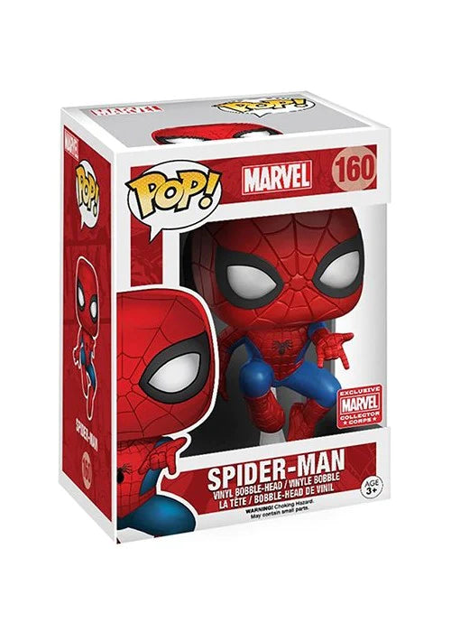 Funko Pop! Marvel Spider-Man #160 Marvel Collector Corps Exclusive MCC + PoP Protector