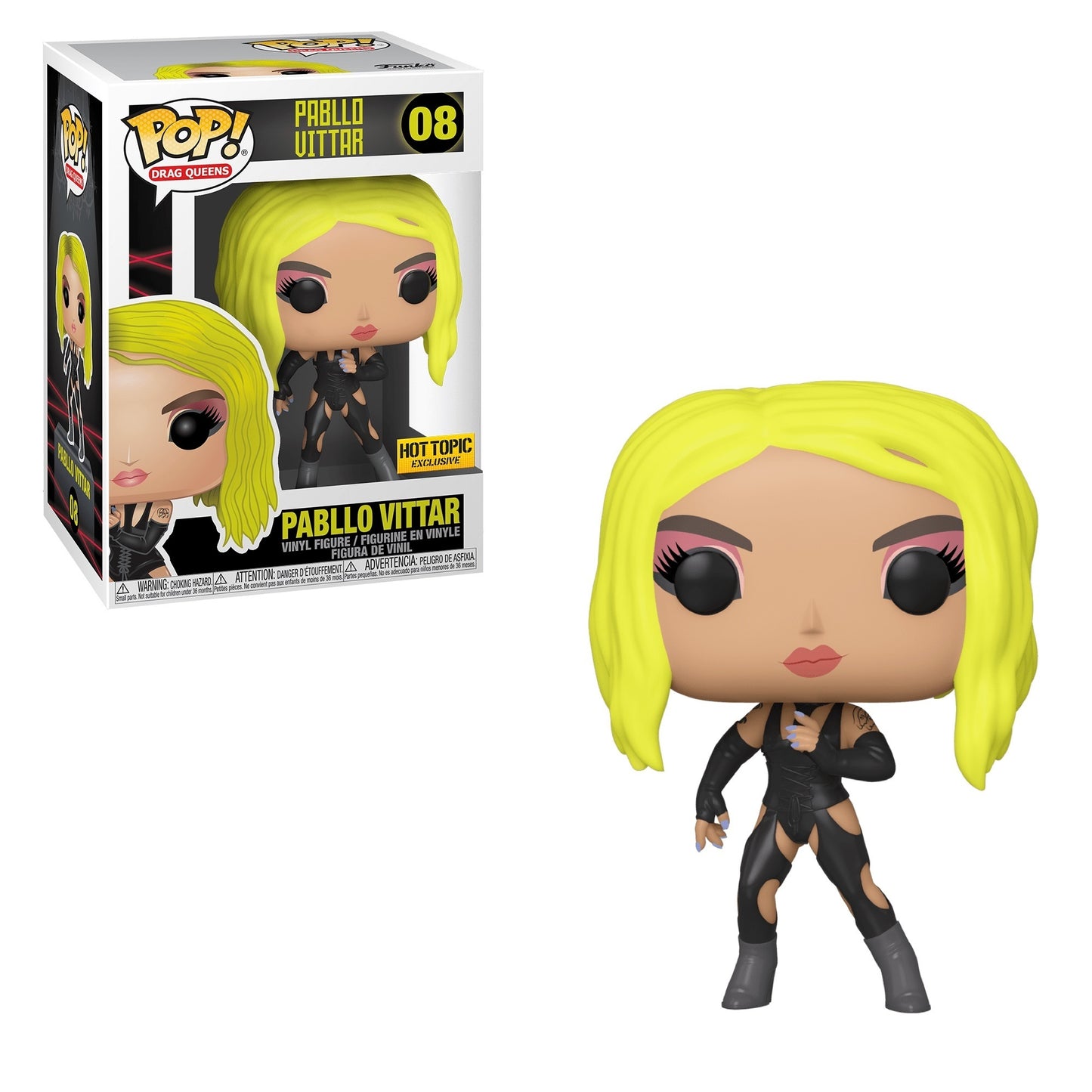 Funko Pop PABLLO VITTAR Hot Topic Exclusive Vinyl Figure - Drag Queens #08 + PoP Protector