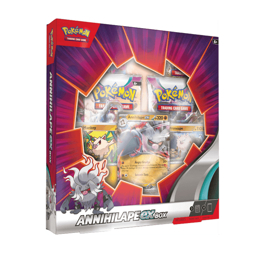 NEW! Pokemon TCG! Annihilape ex box ! 4 TCG booster packs ! 3 Promo Cards!