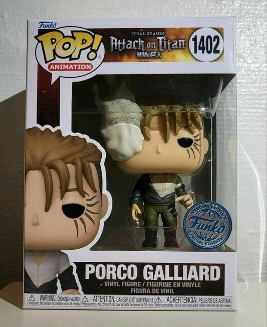 Funko PoP! Attack on Titan Porco Galliard Funko Special Edition 1402 + PoP Protector