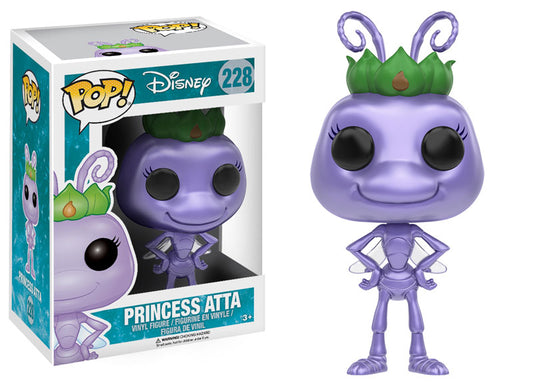 Funko Pop! Disney A Bug's Life Princess Atta #228 Series 9 Vinyl Figure + Free Protector (VAULTED)