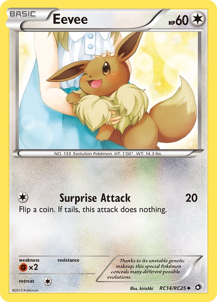 Pokemon TCG! Eevee 2013 Legendary Treasures #RC14/RC25
