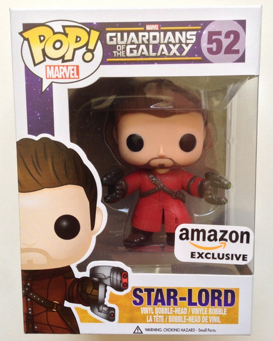 Funko POP! Marvel - Guardians of the Galaxy - Star-Lord 52 Amazon Exclusive + PROTECTOR! (VAULTED)