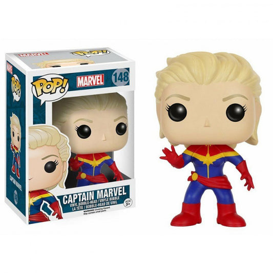 Funko POP! MARVEL: Captain Marvel (Unmasked) #148 (VAULTED) + PROTECTOR!