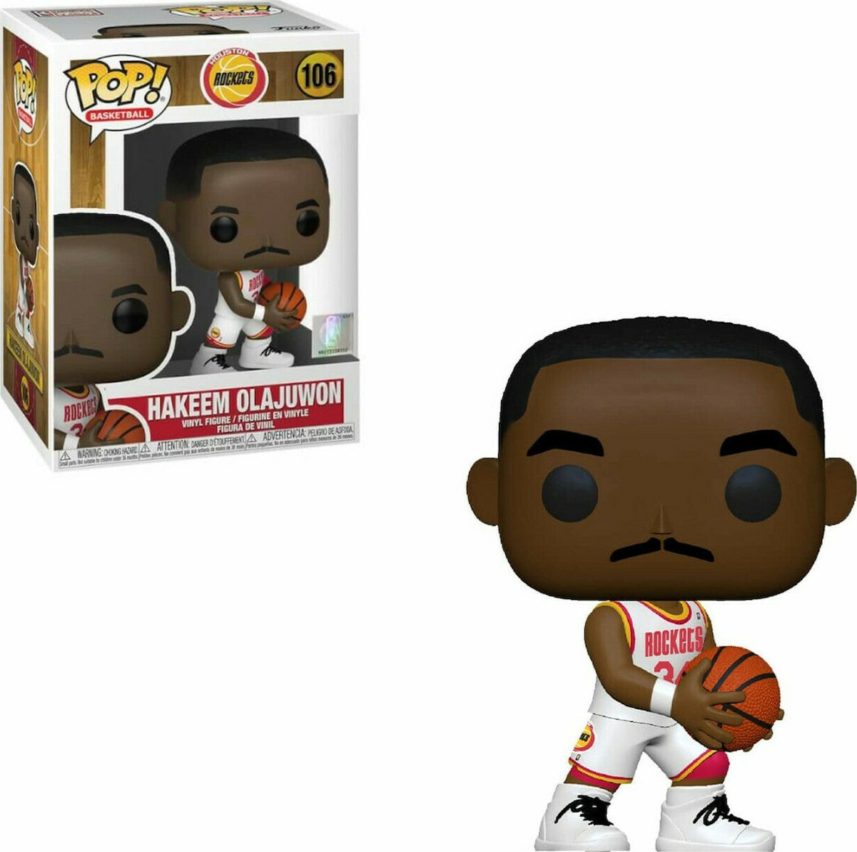 Funko POP! Basketball Rockets: Hakeem Olajuwon + PROTECTOR!