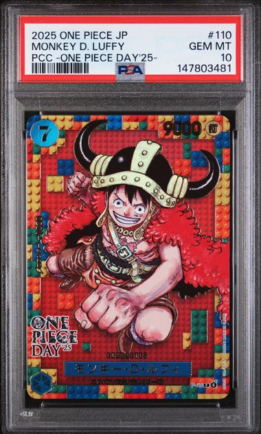 One Piece TCG! 2025 ONE PIECE JAPANESE PREMIUM CARD COLLECTION -ONE PIECE DAY'25- #110 MONKEY D. LUFFY PSA 10