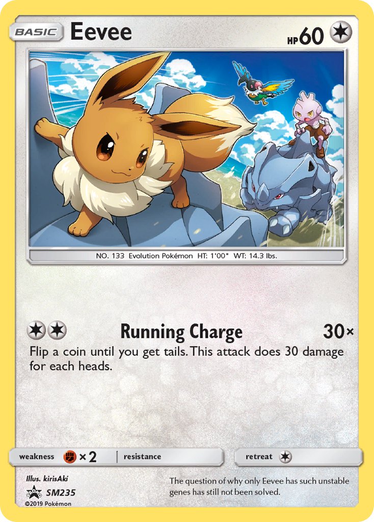 Pokemon TCG! Eevee 2019 SM Black Star Promo #SM235