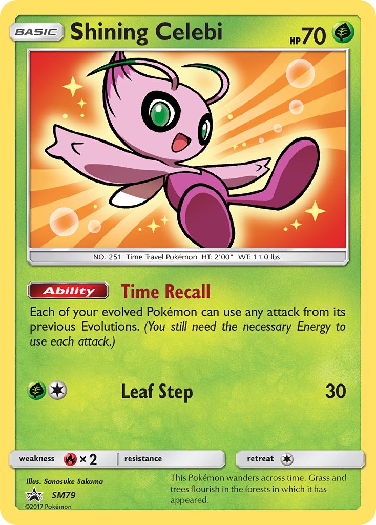Pokemon TCG! Shining Celebi 2017 SM Black Star Promo #SM79