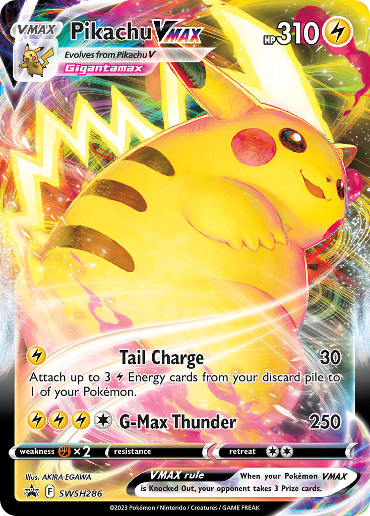Pokemon TCG! Pikachu VMAX 2023 SWSH Black Star Promo #SWSH286