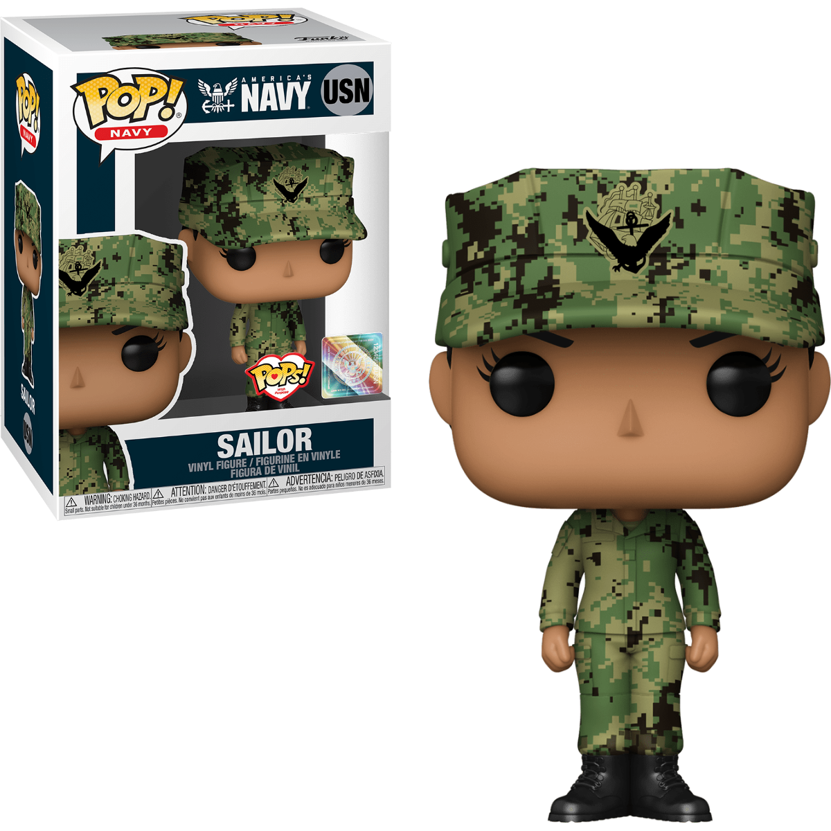 Funko Pop! Navy USN Female Sailor Vinyl Figure Pops! with Purpose  + PoP Protector