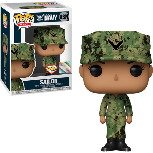 Funko Pop! Navy USN Female Sailor Vinyl Figure Pops! with Purpose  + PoP Protector