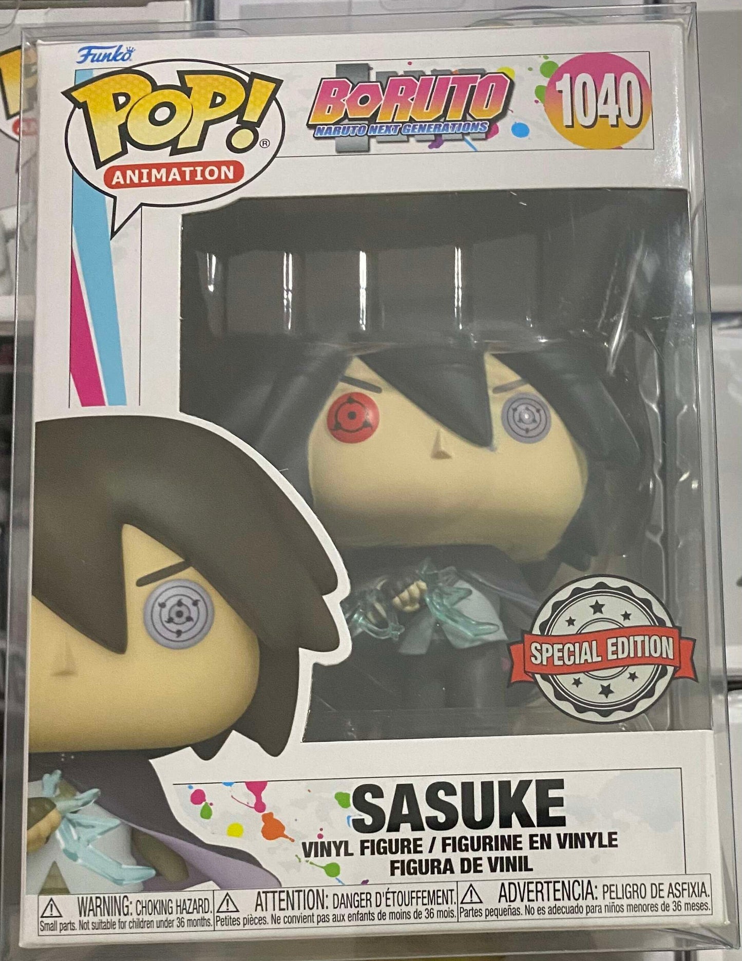 Funko Pop! Boruto Naruto Next Generations Sasuke #1040 Special Edition + PoP Protector
