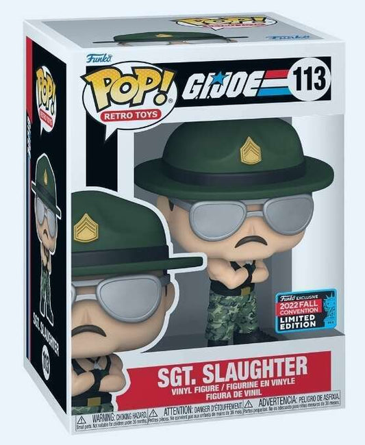 113 Sgt. Slaughter Fall Convention Sticker Funko PoP! + PoP Protector