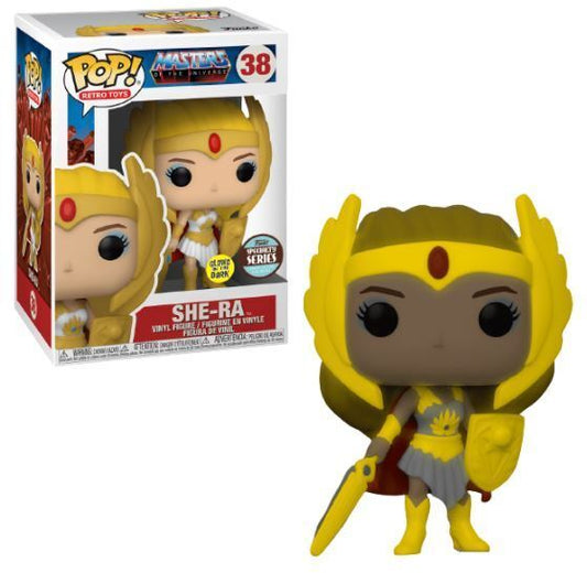Funko Pop! Masters of The Universe She-Ra #38 Glows in the Dark Funko Specialty Series Exclusive + PoP Protector