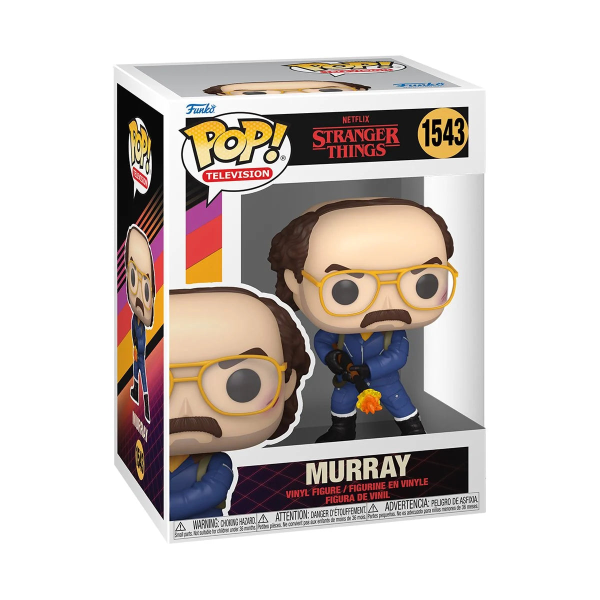 Stranger Things Season 4 Murray with Flamethrower Funko Pop! Vinyl Figure #1543 + PoP protector