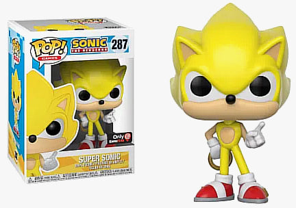 Funko Pop! Games Sonic The Hedgehog #287 Super Sonic GameStop Exclusive (Vaulted) + PoP Protector