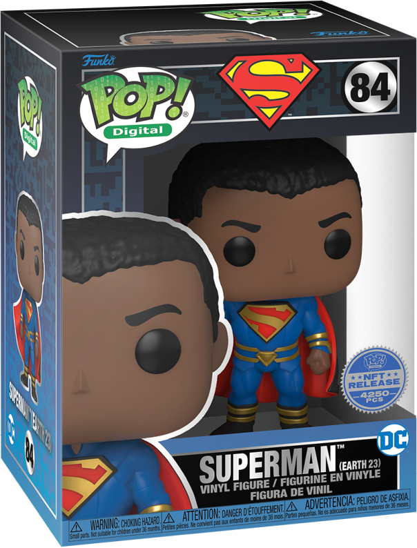 Funko Pop Digital 84 Superman Earth 23 Limited Edition 4250 NFT Exclusive With Protector