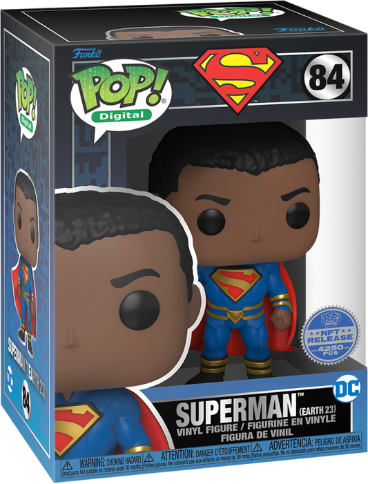 Funko Pop Digital 84 Superman Earth 23 Limited Edition 4250 NFT Exclusive With Protector