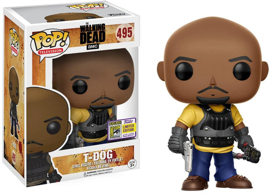Funko POP! Television - The Walking Dead - #495 - T-DOG COMIC CON OFFICAL STICKER + Protector!