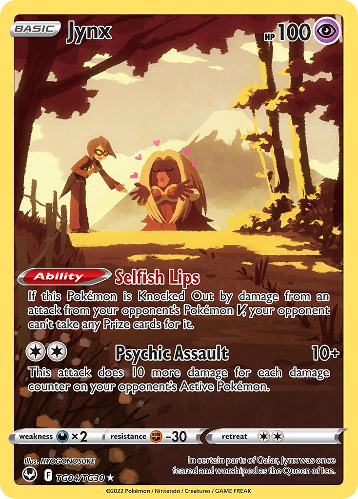 Pokemon TCG! Jynx 2022 Silver Tempest #TG04/TG30 Trainer Gallery