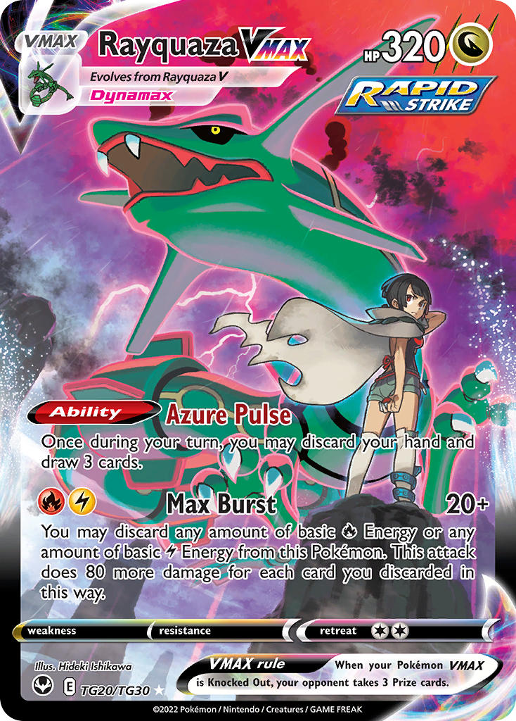Pokemon TCG! Rayquaza VMAX 2022 Silver Tempest #TG20/TG30 Trainer Gallery