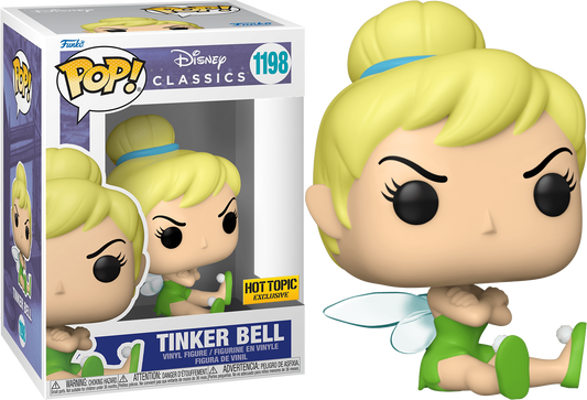Disney Classics Tinker Bell Hot Topic Exclusive Funko Pop # 1198 + PoP Protector