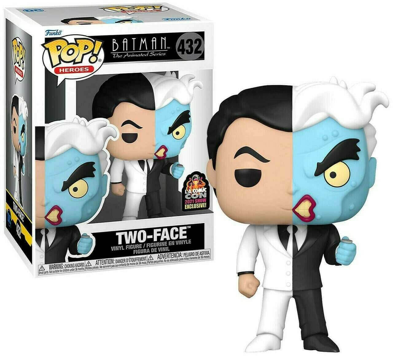 Funko POP! Heroes: Batman Animated Series : Two Face #432 LA COMIC CON 2021 Exclusive + Protector!