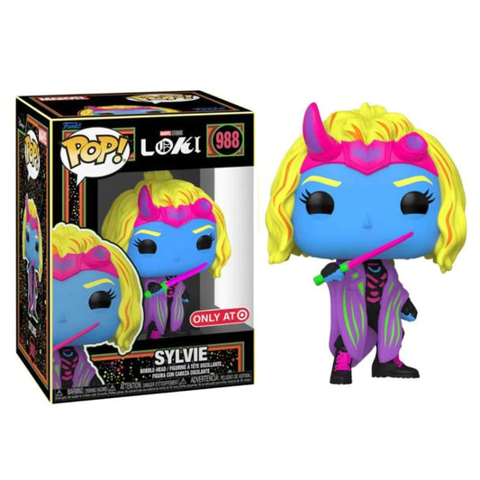 Funko POP! MARVEL LOKI - Sylvie #988 Target Exclusive BLACKLIGHT + PROTECTOR!