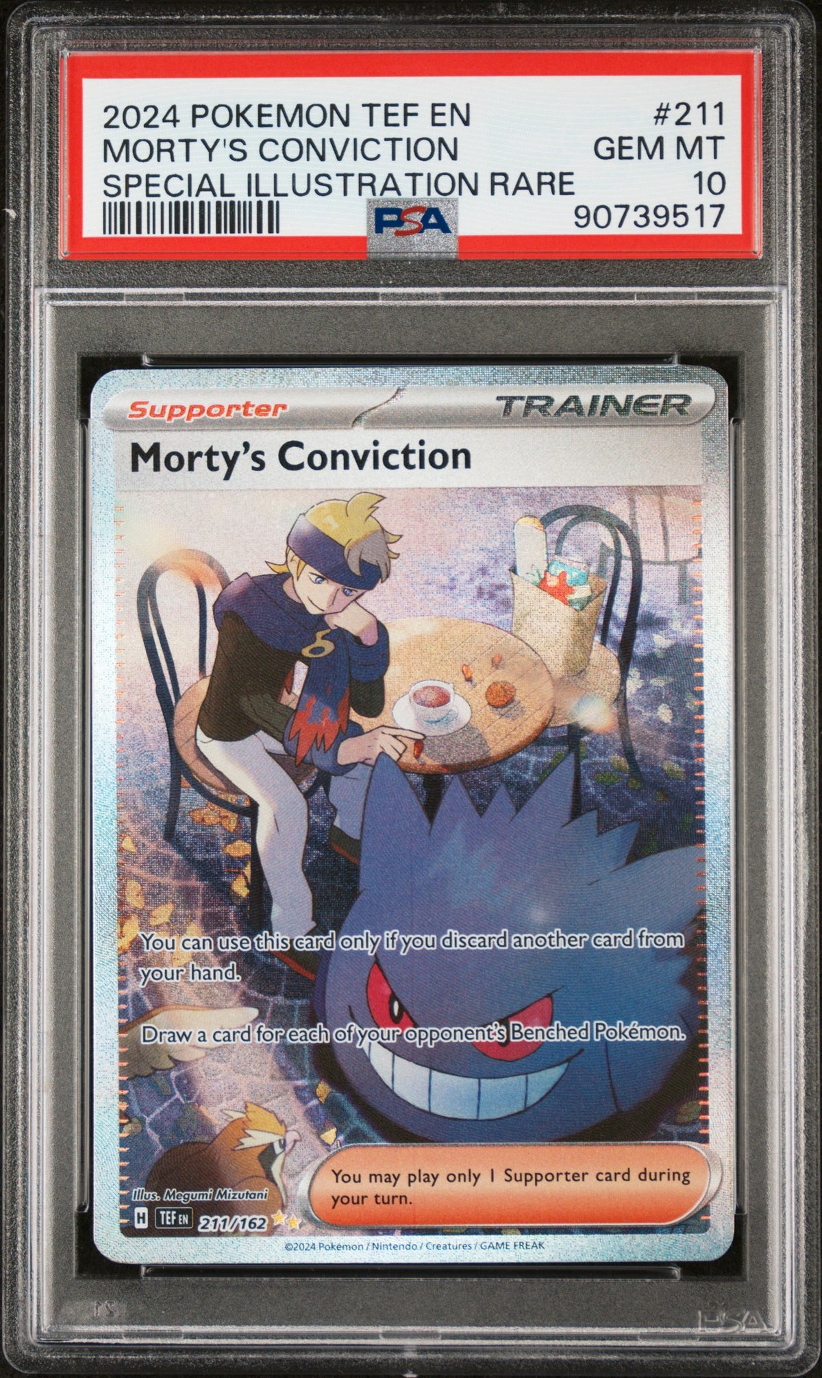 Morty's Conviction 2024 Temporal Forces #211/162 Special Illustration Rare PSA 10
