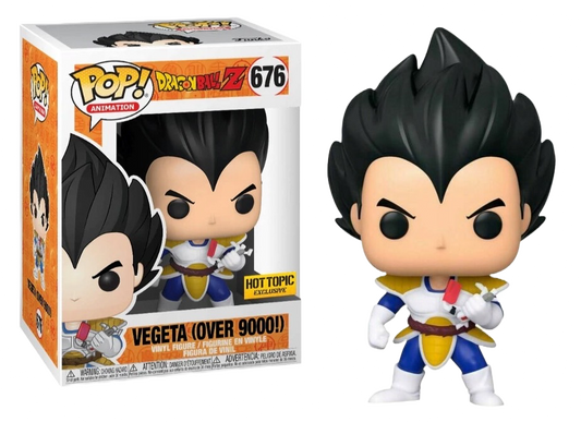 Funko Pop! Dragon Ball Z - Vegeta (Over 9000!) 676 Hot Topic Exclusive + Free Protector (VAULTED)