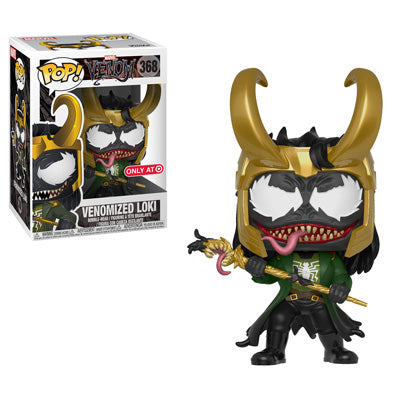 Funko Pop! Marvel Venom - Venomized Loki #368, Target Exclusive + PoP Protector