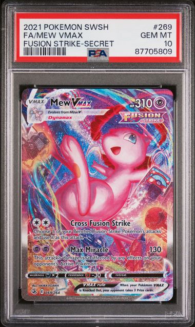 Pokemon TCG!2021 POKEMON SWORD & SHIELD FUSION STRIKE #269 FA/MEW VMAX FUSION STRIKE-SECRET