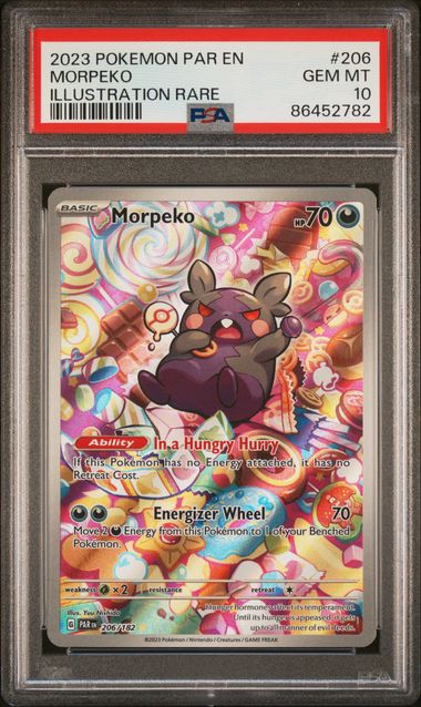 Pokemon TCG! 2023 POKEMON PAR EN-PARADOX RIFT #206 MORPEKO ILLUSTRATION RARE