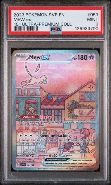 Pokemon TCG! 2023 POKEMON SVP EN-SV BLACK STAR PROMO #053 MEW ex 151 ULTRA-PREMIUM COLL PSA 9