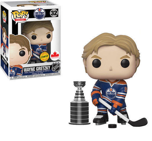 Hockey Funko PoP! 32 Wayne Gretzky (Stanley Cup) Canadian Canada Exclusive Limited Chase Edition + PoP Protector