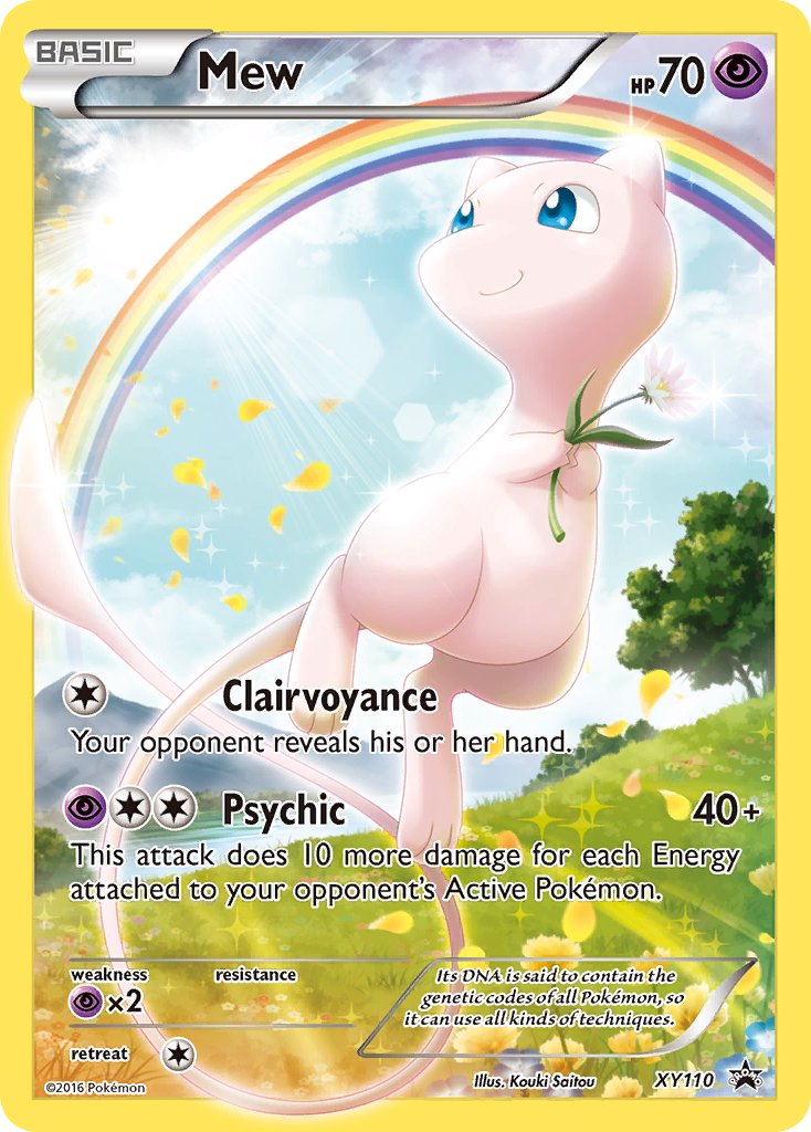 Pokemon TCG! Mew 2016 XY Black Star Promo #XY110