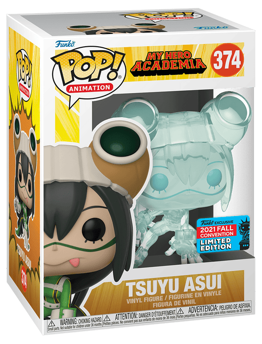 Funko POP! Animation:  My Hero Academia #374 - Tsuyu Asui Funko Fall NYCC 2021 Fall Convention Exclusive + Protector!