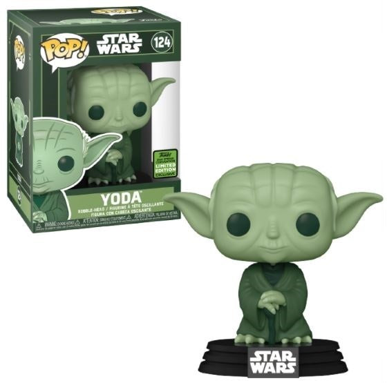 Funko Pop! Star Wars Yoda #124 2021 Spring Convention Exclusive + PoP Protector