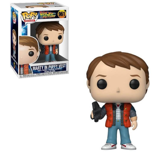 Funko POP! Movies: Back to the Future #961 - Marty In Puffy Vest + PROTECTOR!