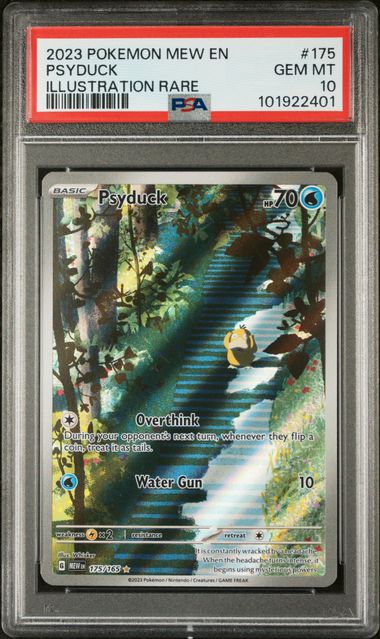 Pokemon TCG! 2023 POKEMON MEW EN-151 #175 PSYDUCK ILLUSTRATION RARE PSA 10