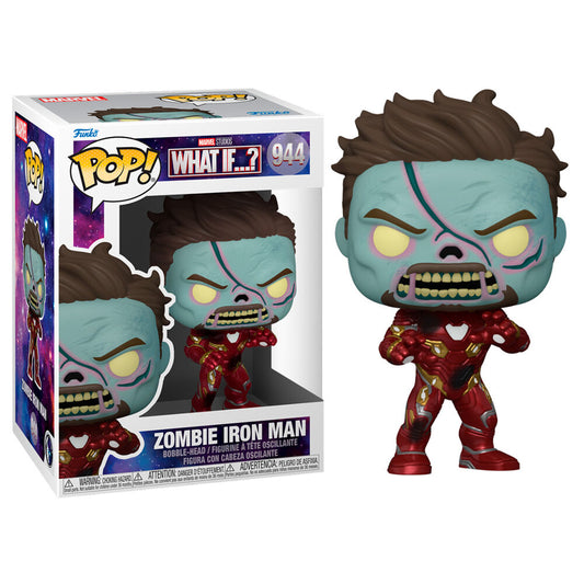 Funko POP! Marvel What If...? Zombie Iron Man #944 + PROTECTOR!