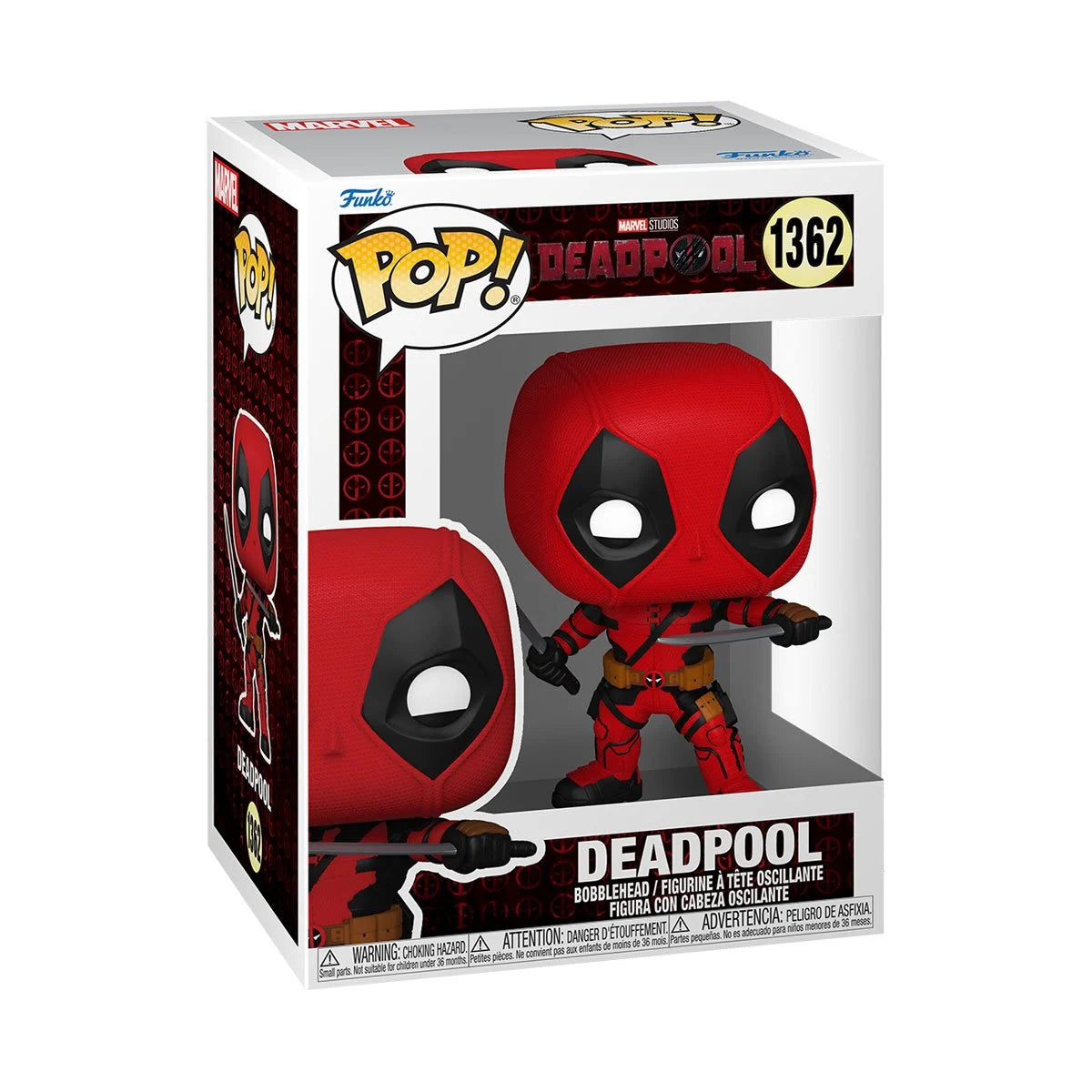 Funko Pop! Marvel Studios Deadpool & Wolverine Deadpool with Swords #1362 + PoP Protector