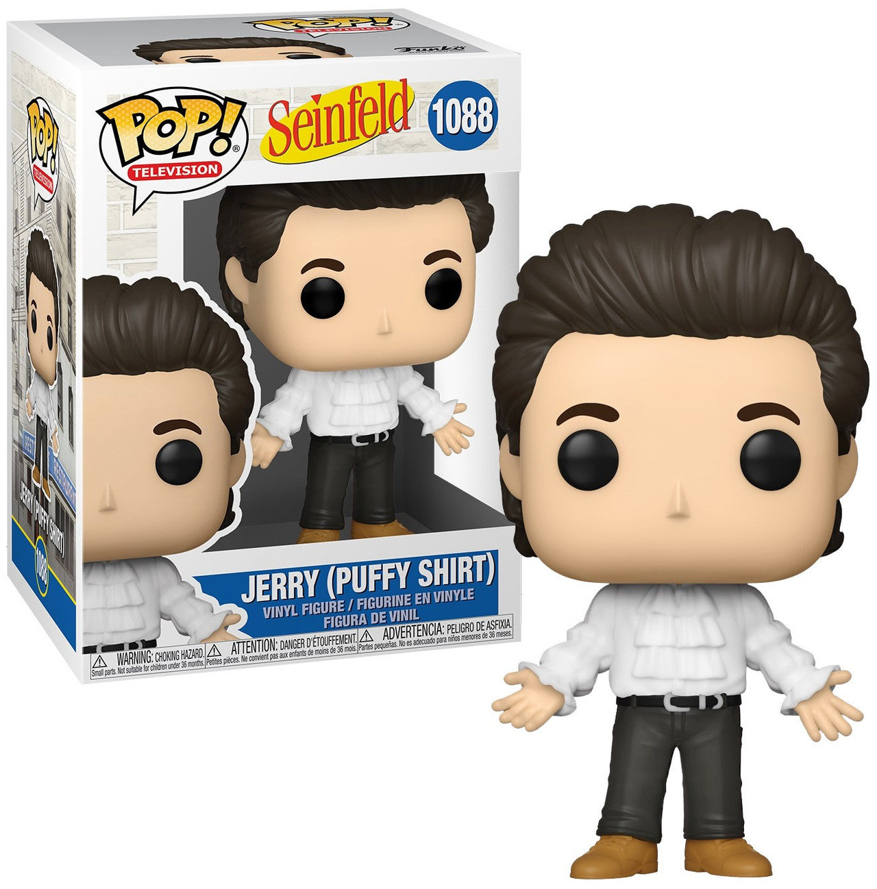 Funko Pop! Television: Seinfeld 1088 - Jerry (puffy shirt) + FREE PROTECTOR!