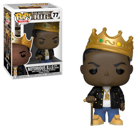 Funko POP! Rocks: The Notorious B.I.G #77 With Crown + PROTECTOR!
