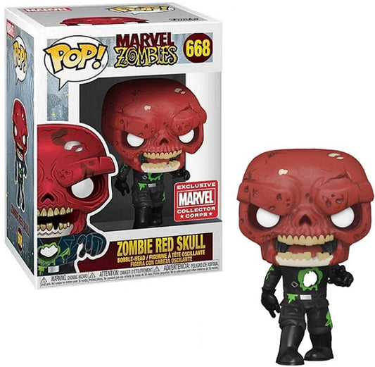 Funko POP! Marvel Zombies #668 - Zombie Red Skull Marvel Collector Corps + PROTECTOR!