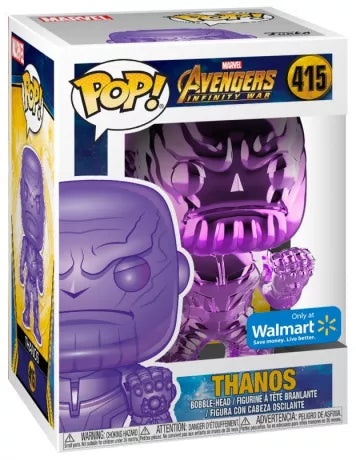 Funko POP! Marvel Avengers Infinity War: Thanos 415 Purple Chrome Walmart Exclusive (VAULTED) + Free Protector