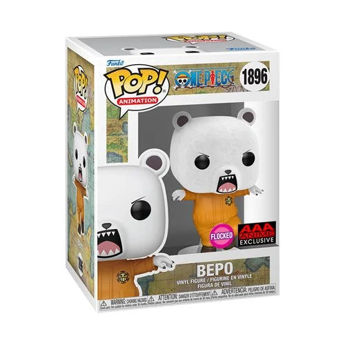 Preorder One Piece Bepo Bear Flocked Funko Pop! Vinyl Figure #1896 - AAA Anime Exclusive + Protector