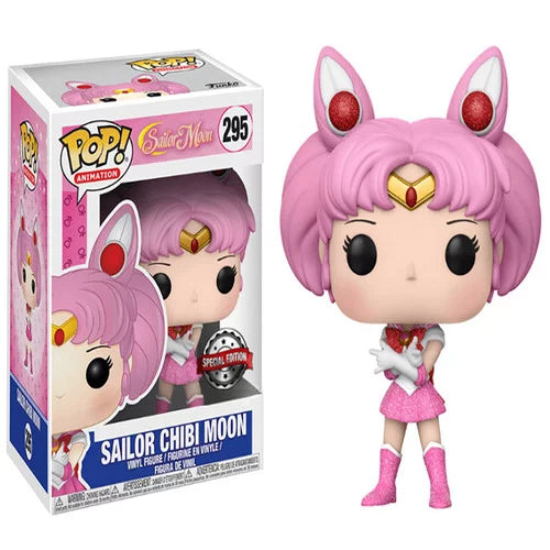Funko POP! Animation: Sailor Moon - Sailor Chibi Moon 295 (Glitter) Special Edition (VAULTED) + PROTECTOR!