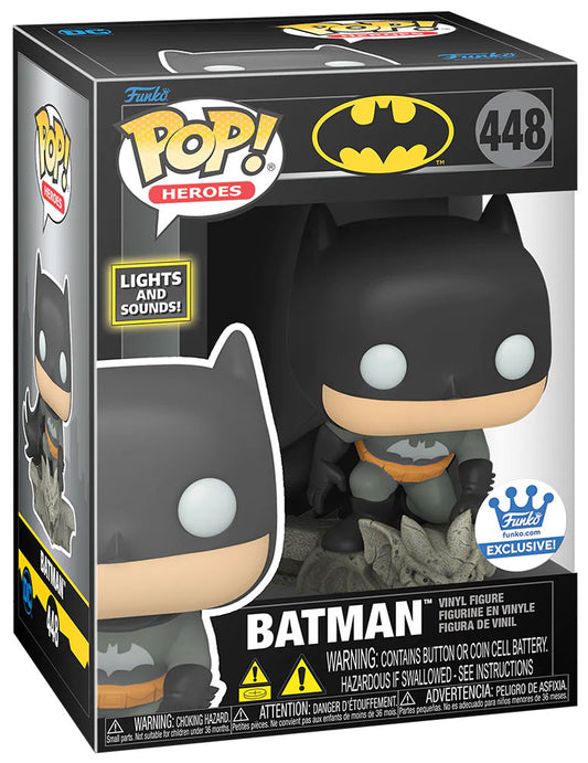 Funko POP! Batman Heroes #448 - Batman Light Up Funko SHOP Exclusive + PROTECTOR!